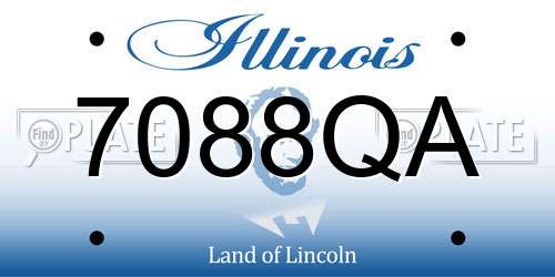 7088QA Illinois License Plate