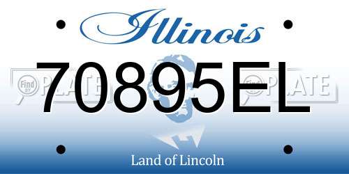 70895EL Illinois License Plate