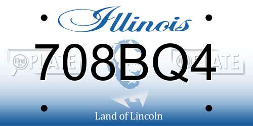708BQ4 Illinois License Plate