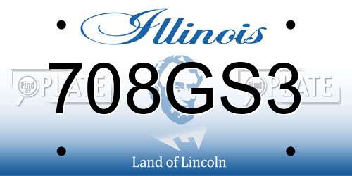 708GS3 Illinois License Plate