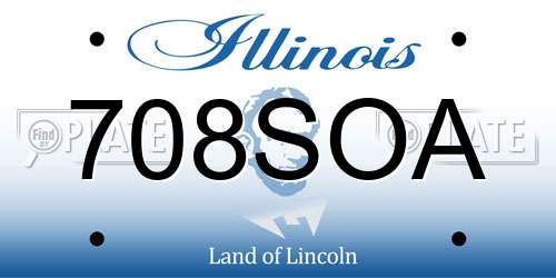 708SOA Illinois License Plate