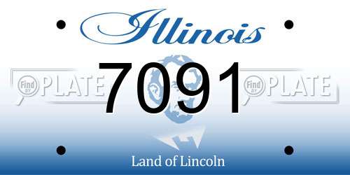 7091 Illinois License Plate
