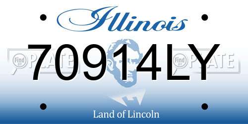 70914LY Illinois License Plate