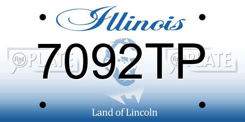 7092TP Illinois License Plate