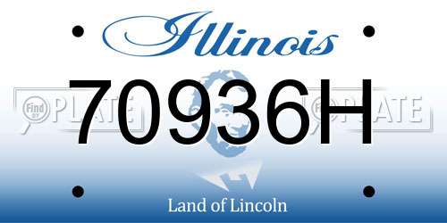 70936H Illinois License Plate