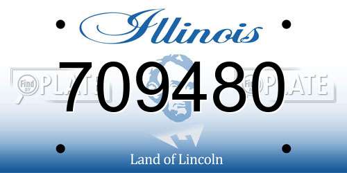709480 Illinois License Plate