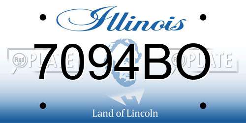 7094BO Illinois License Plate