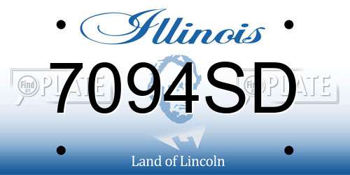 7094SD Illinois License Plate