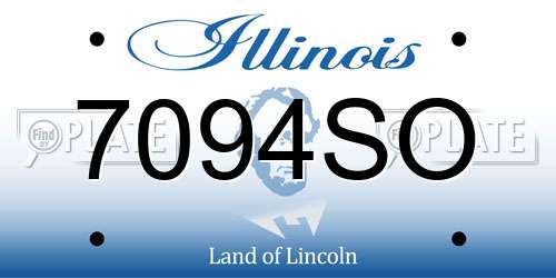 7094SO Illinois License Plate