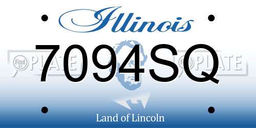 7094SQ Illinois License Plate