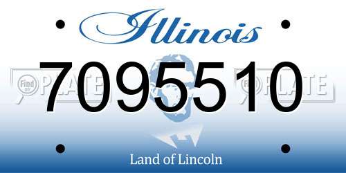 7095510 Illinois License Plate