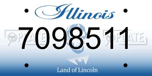 7098511 Illinois License Plate