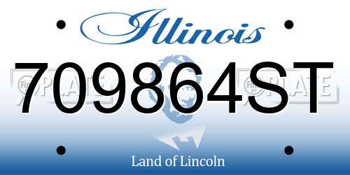 709864ST Illinois License Plate