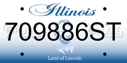 709886ST Illinois License Plate