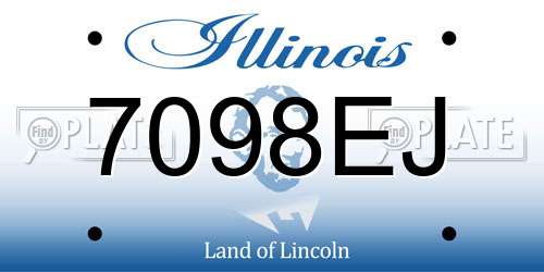 7098EJ Illinois License Plate