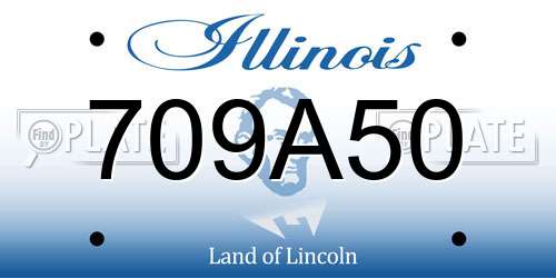 709A50 Illinois License Plate