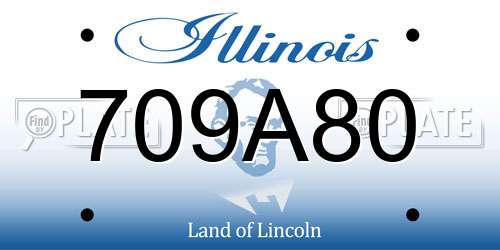 709A80 Illinois License Plate