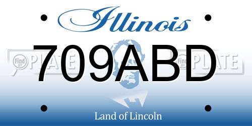 709ABD Illinois License Plate