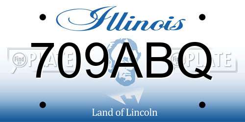 709ABQ Illinois License Plate