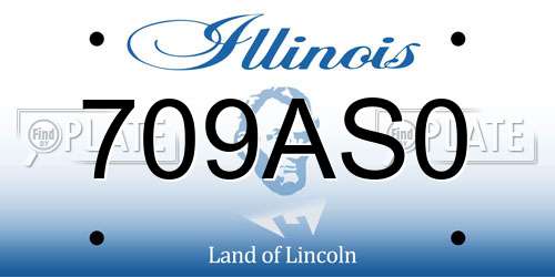 709AS0 Illinois License Plate