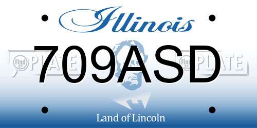 709ASD Illinois License Plate