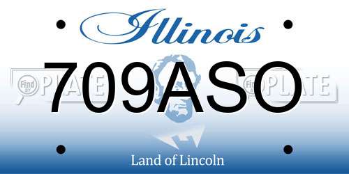 709ASO Illinois License Plate