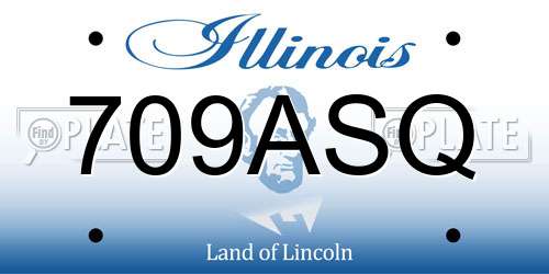 709ASQ Illinois License Plate