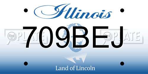 709BEJ Illinois License Plate