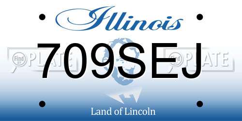 709SEJ Illinois License Plate
