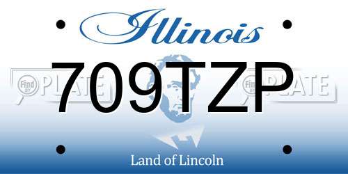 709TZP Illinois License Plate