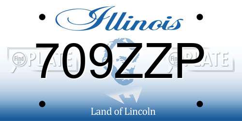 709ZZP Illinois License Plate