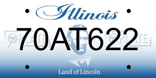 70AT622 Illinois License Plate