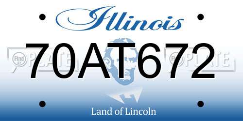 70AT672 Illinois License Plate