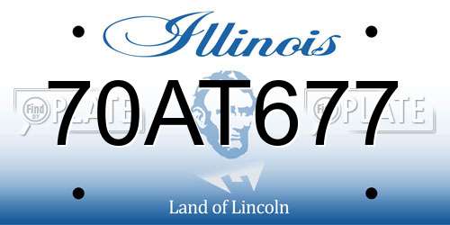 70AT677 Illinois License Plate
