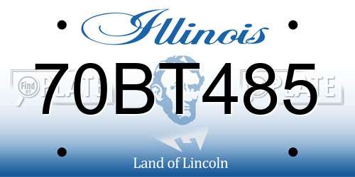 70BT485 Illinois License Plate