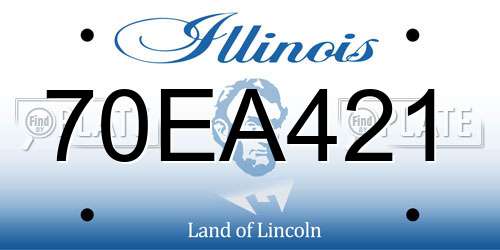 70EA421 Illinois License Plate