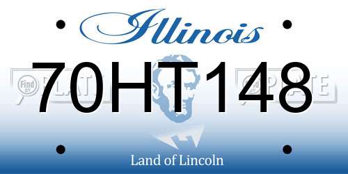 70HT148 Illinois License Plate