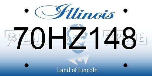70HZ148 Illinois License Plate