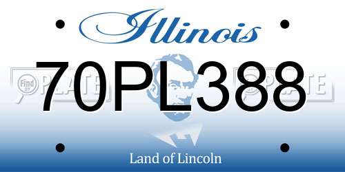 70PL388 Illinois License Plate