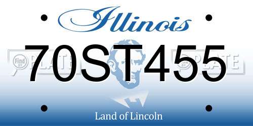 70ST455 Illinois License Plate