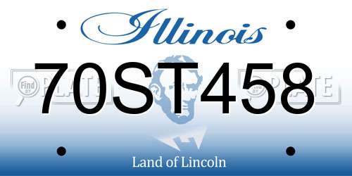 70ST458 Illinois License Plate