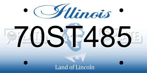70ST485 Illinois License Plate