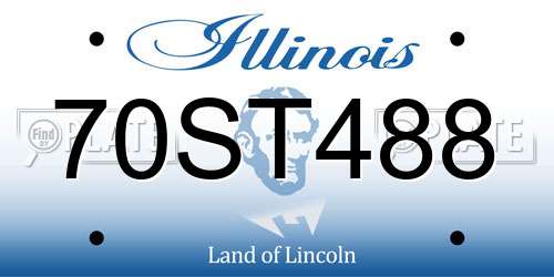 70ST488 Illinois License Plate