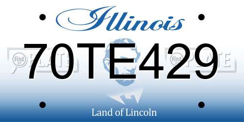 70TE429 Illinois License Plate
