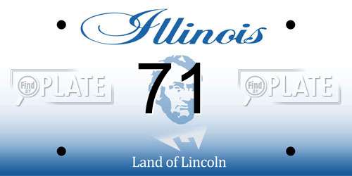 71 Illinois License Plate