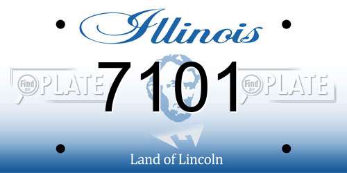 7101 Illinois License Plate