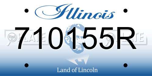 710155R Illinois License Plate