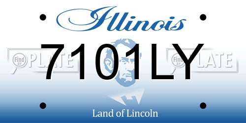 7101LY Illinois License Plate