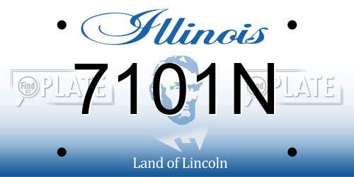 7101N Illinois License Plate