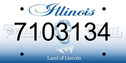 7103134 Illinois License Plate